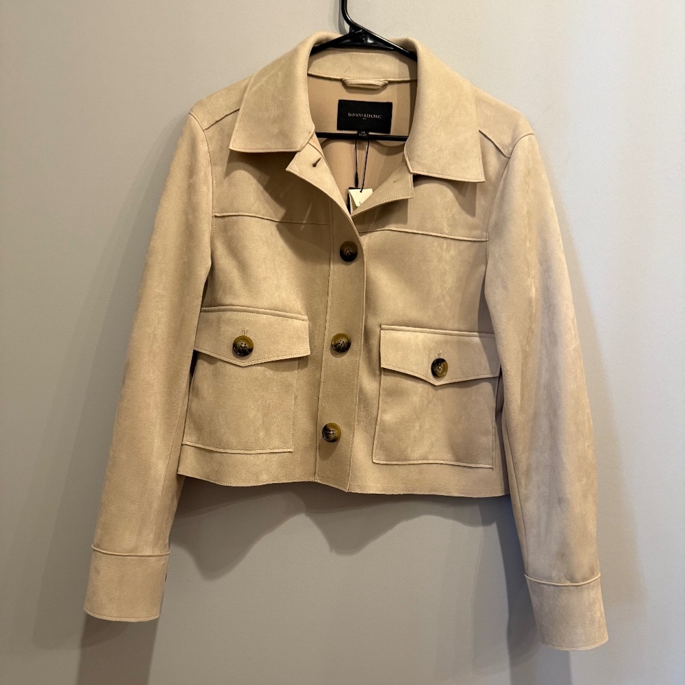 Banana Republic Vegan Suede shirt jacket NWT Medium